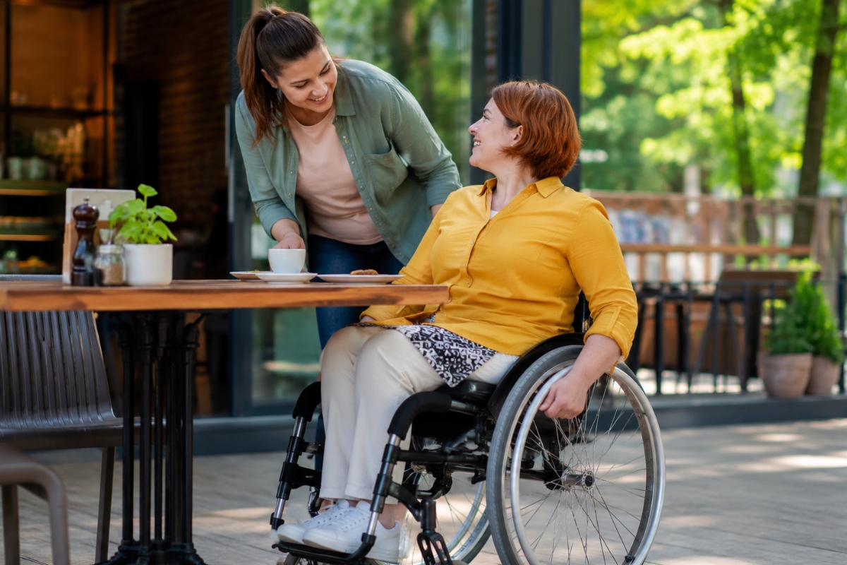 An NDIS participant in a wheelchair An NDIS participant in a wheelchair