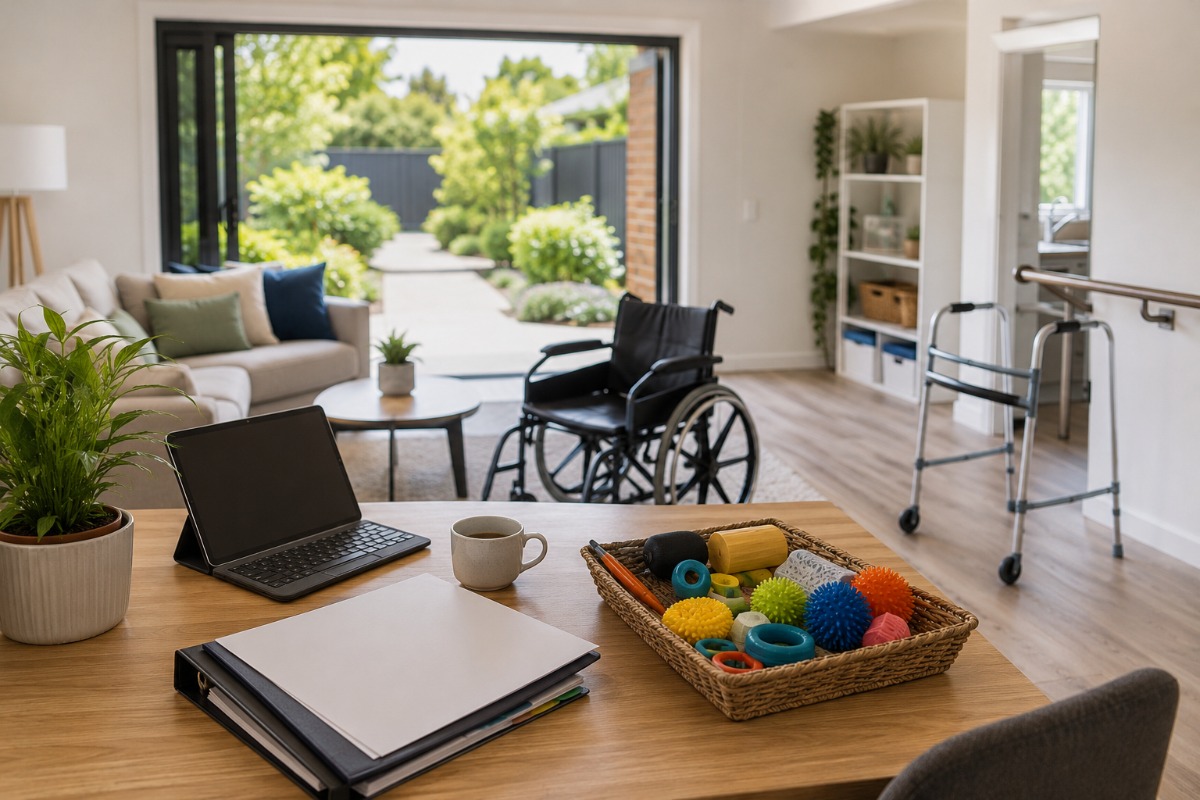 the living room of an NDIS participant