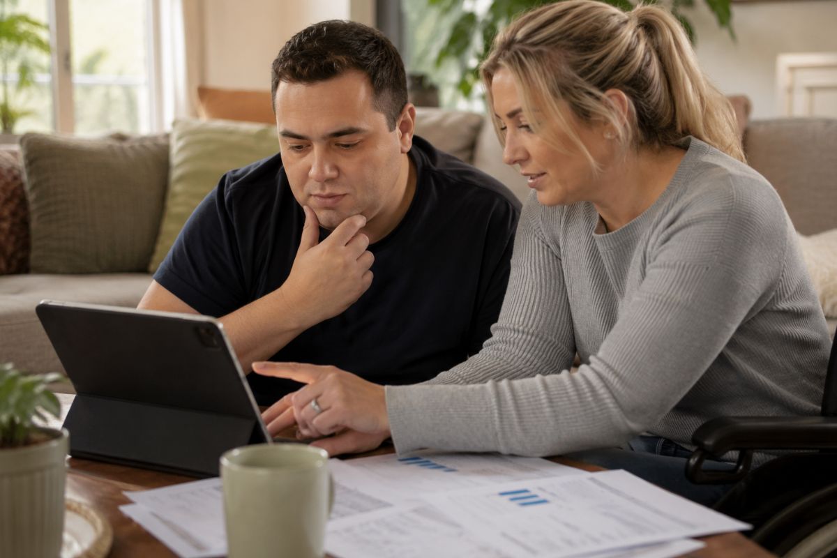 an NDIS participant speaking with an planner an NDIS participant speaking with an planner
