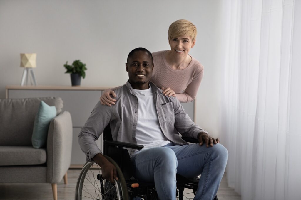 man with ndis support